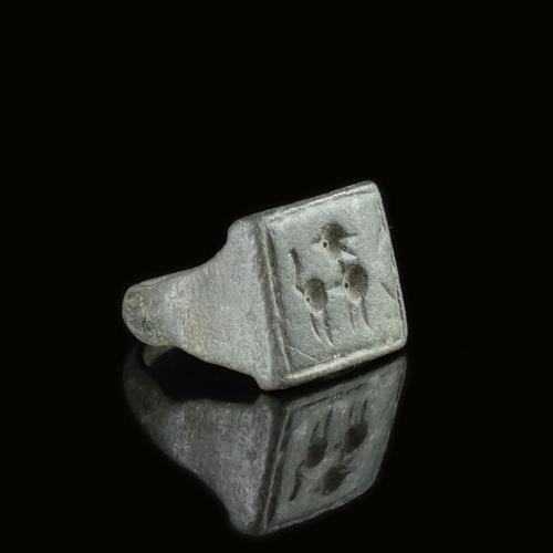 Iron Age, Celtic bronze ring with stylised horse