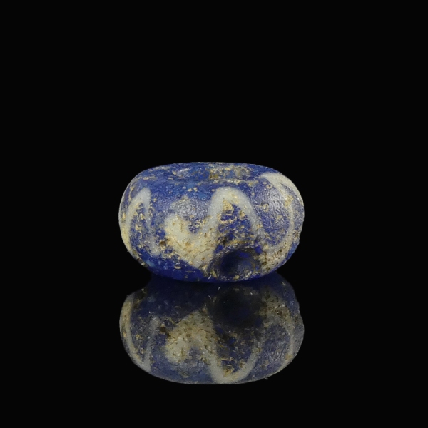 Iron Age, Celtic decorated blue glass bead