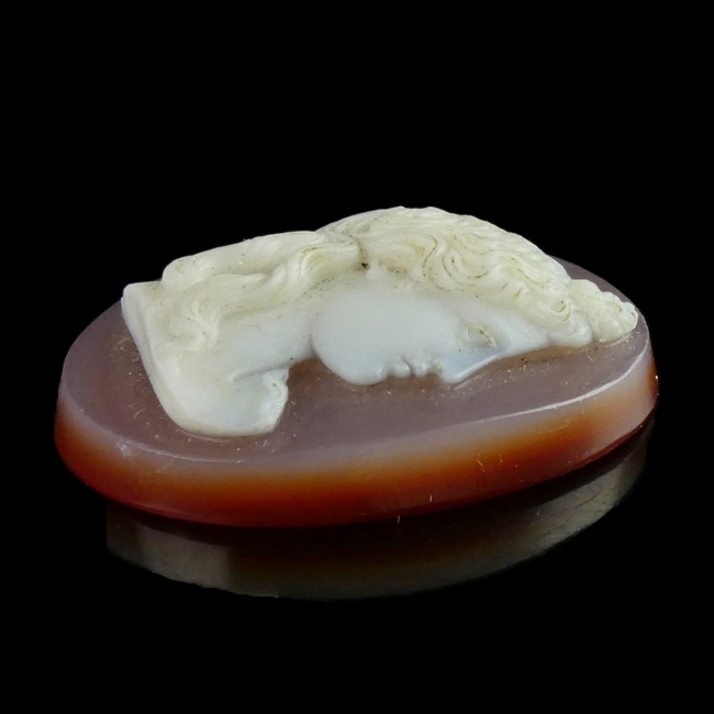 Italy, hand carved carnelian cameo, possibly Angelo or Nicolo Amastini