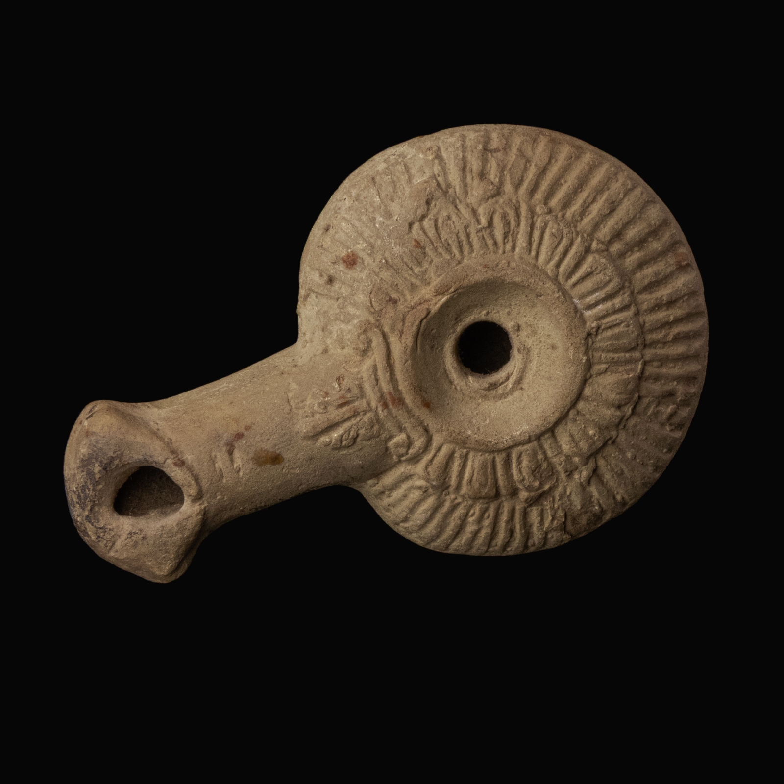 Late Ptolemaic Egyptian Terracotta Oil Lamp