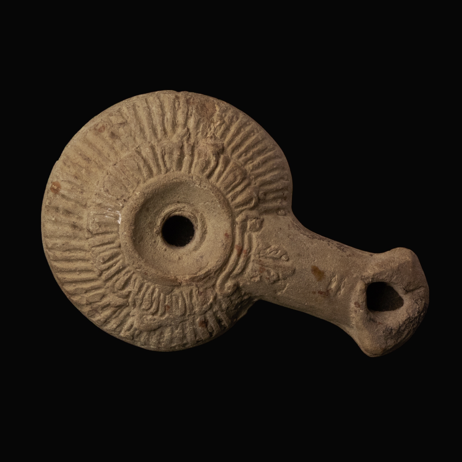 Late Ptolemaic Egyptian Terracotta Oil Lamp