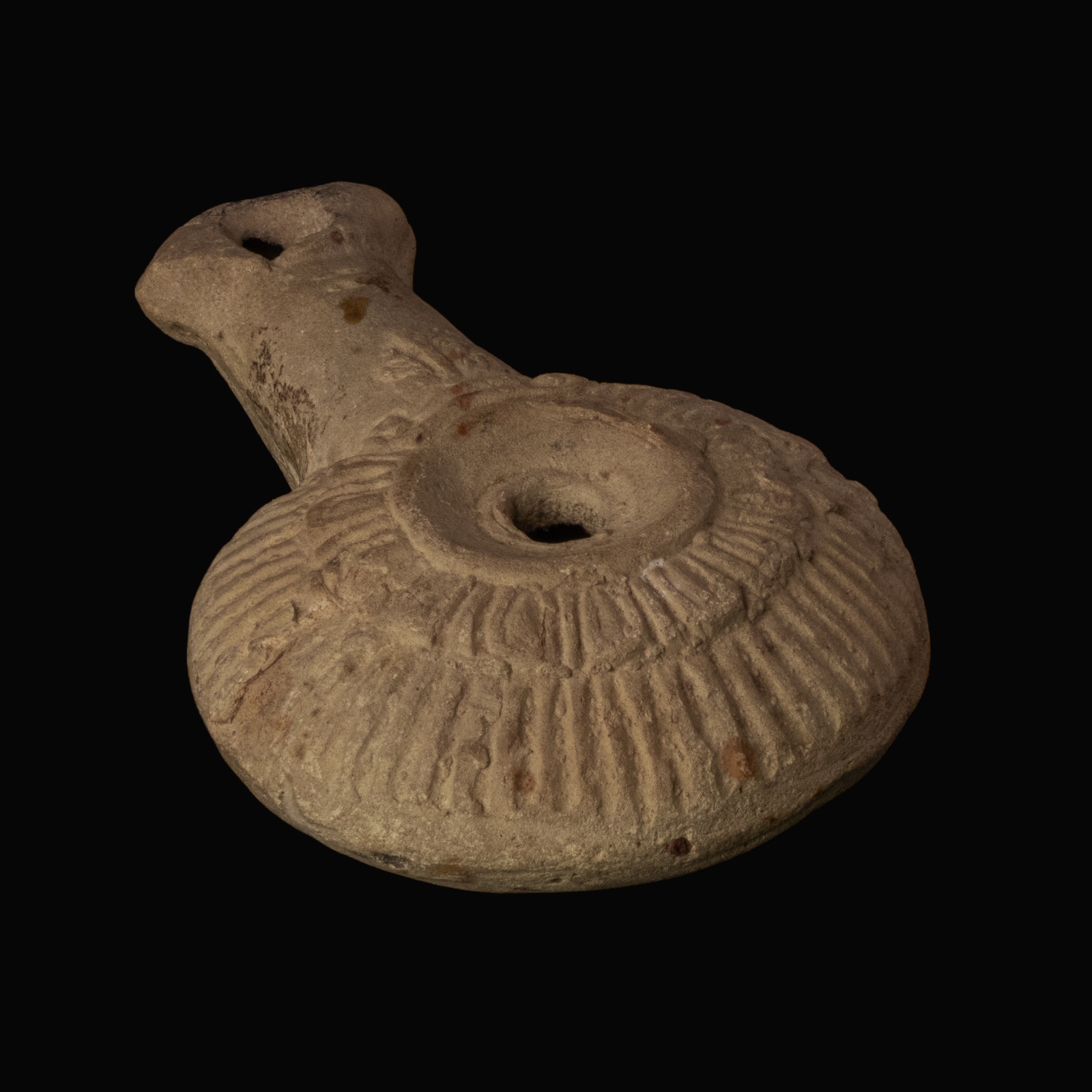 Late Ptolemaic Egyptian Terracotta Oil Lamp