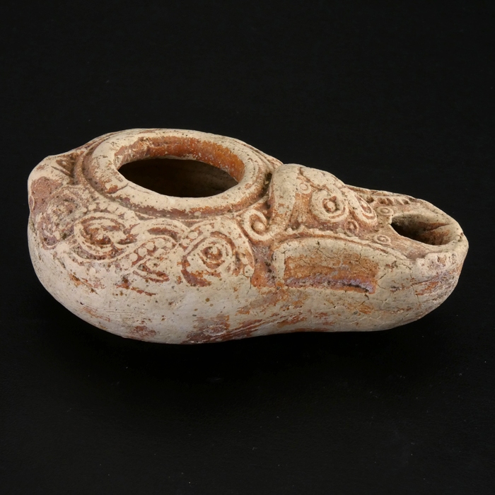 Late Roman Beit Nattif Terracotta Oil Lamp from the Holy Land