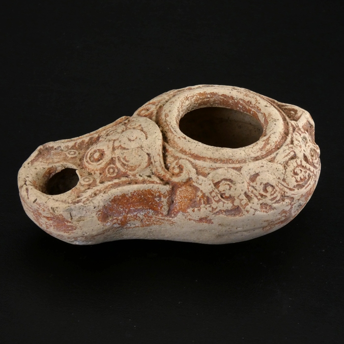 Late Roman Beit Nattif Terracotta Oil Lamp from the Holy Land