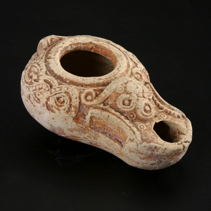 Late Roman Beit Nattif Terracotta Oil Lamp from the Holy Land