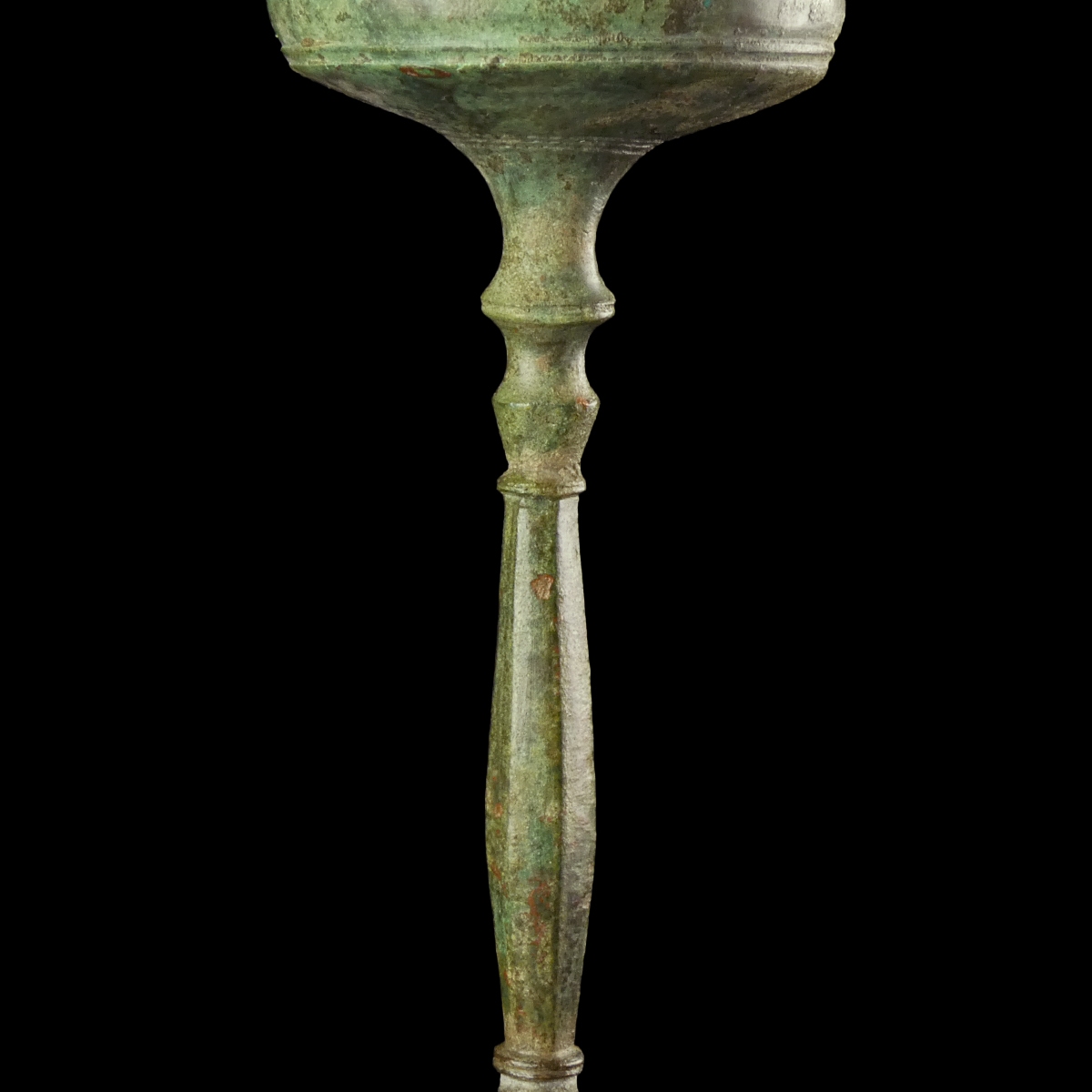 Late Roman-Early Byzantine Bronze Tripod Candlestick or Lampstand