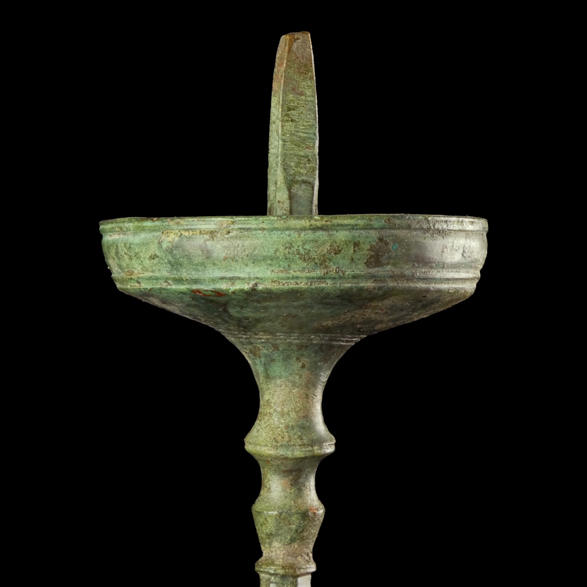 Late Roman-Early Byzantine Bronze Tripod Candlestick or Lampstand