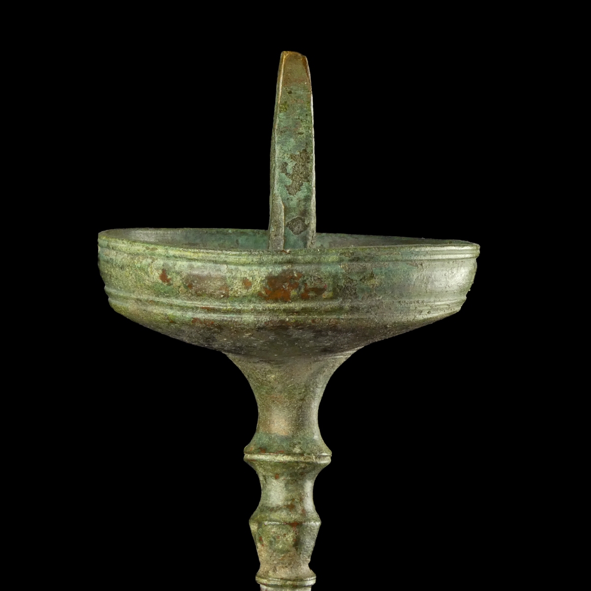 Late Roman-Early Byzantine Bronze Tripod Candlestick or Lampstand