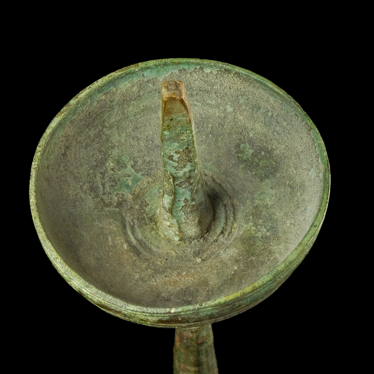 Late Roman-Early Byzantine Bronze Tripod Candlestick or Lampstand