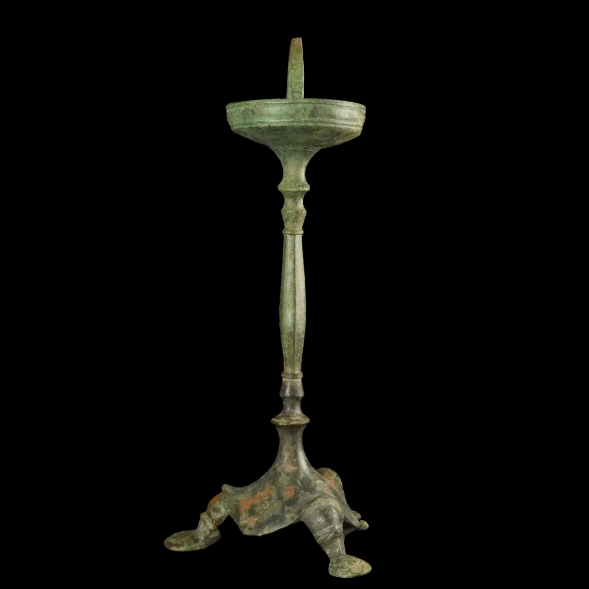 Late Roman to Early Byzantine Bronze Candlestick - Tripod