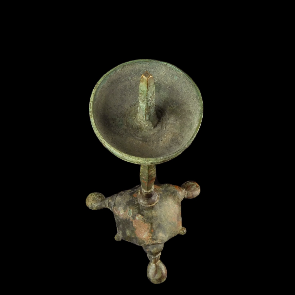 Late Roman to Early Byzantine Bronze Candlestick - Tripod