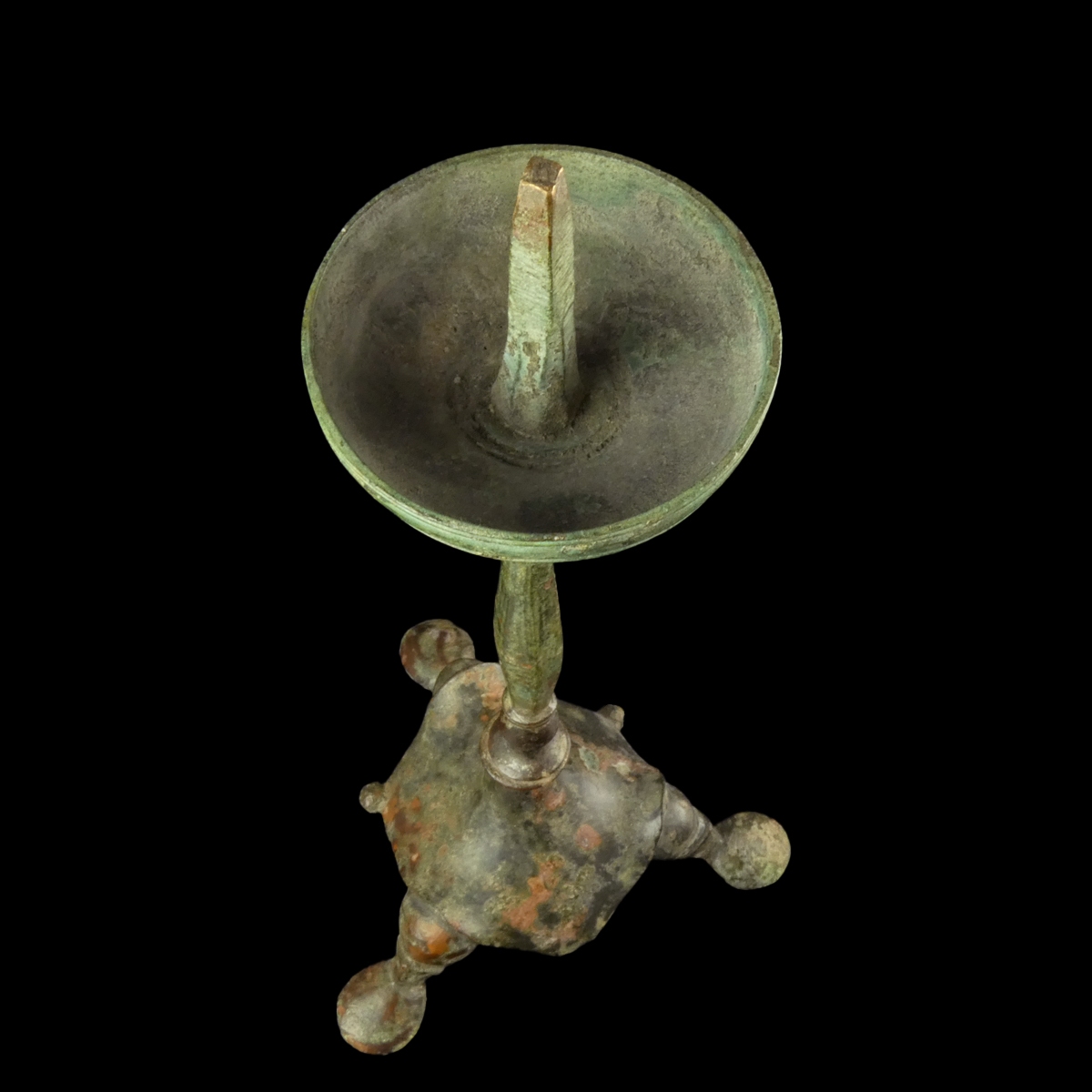 Late Roman to Early Byzantine Bronze Candlestick - Tripod