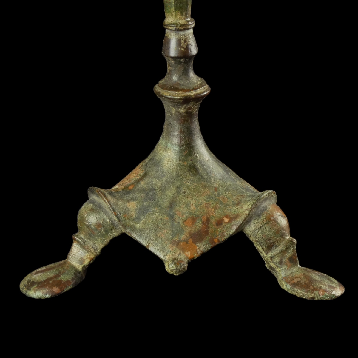 Late Roman to Early Byzantine Bronze Candlestick - Tripod