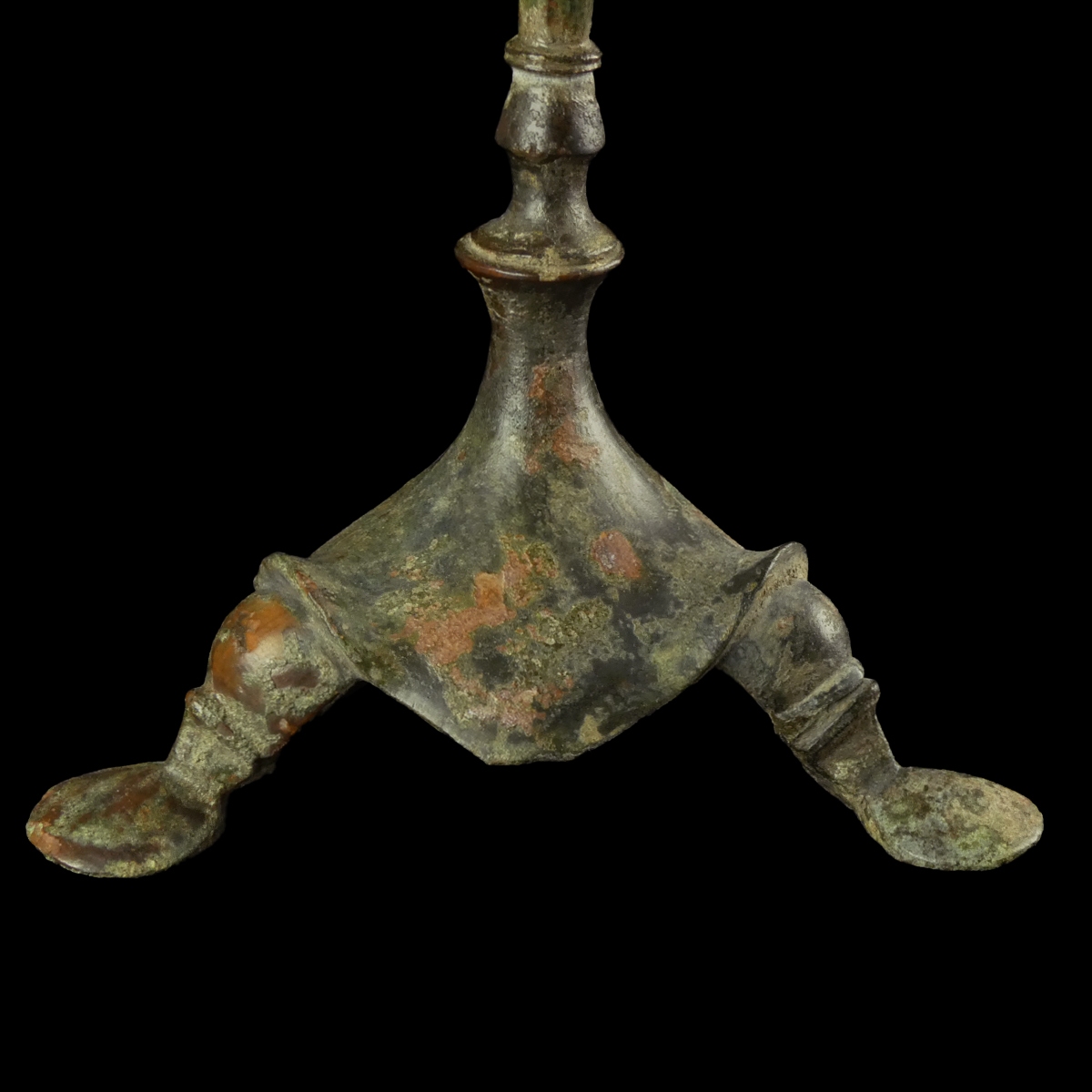 Late Roman to Early Byzantine Bronze Candlestick - Tripod