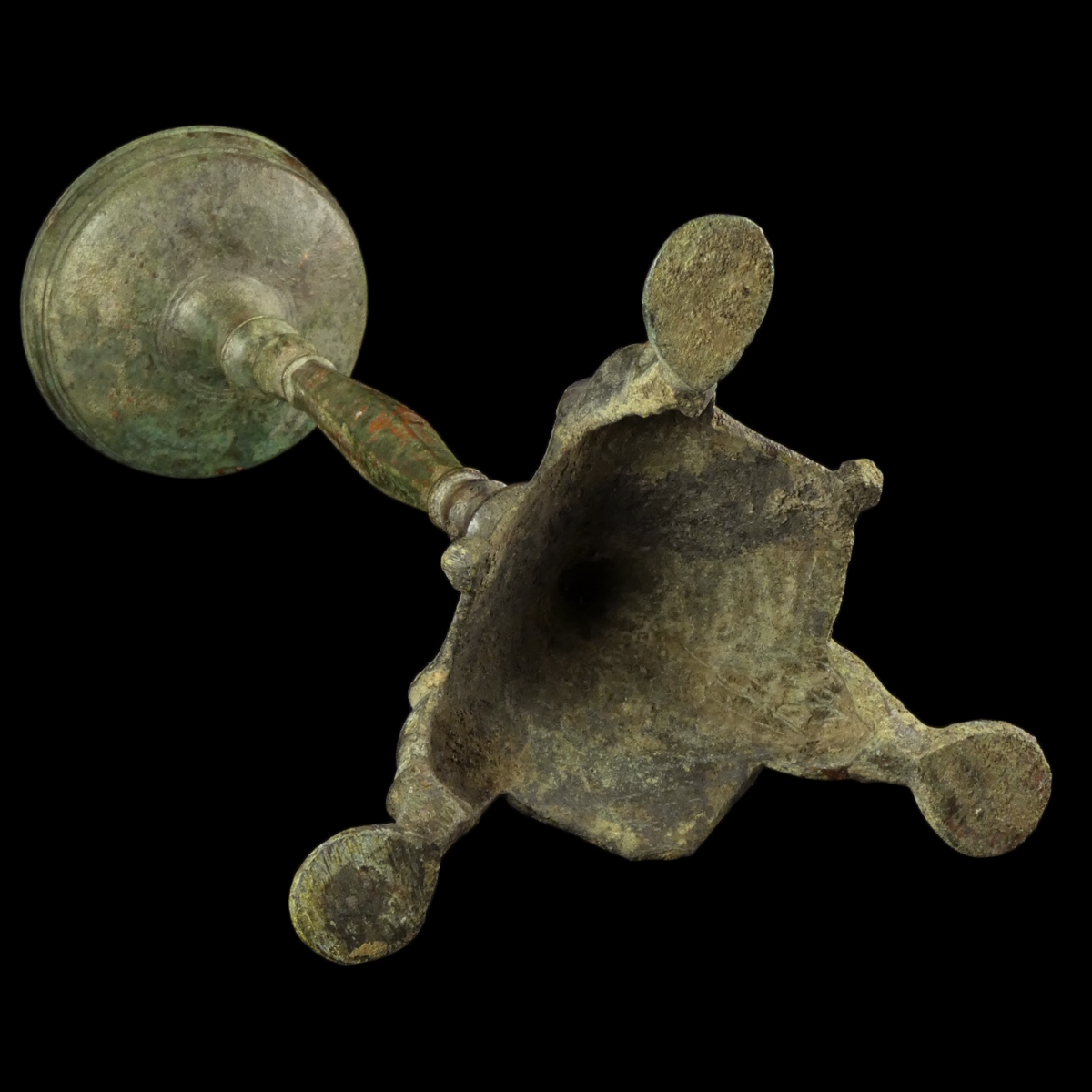 Late Roman to Early Byzantine Bronze Candlestick - Tripod