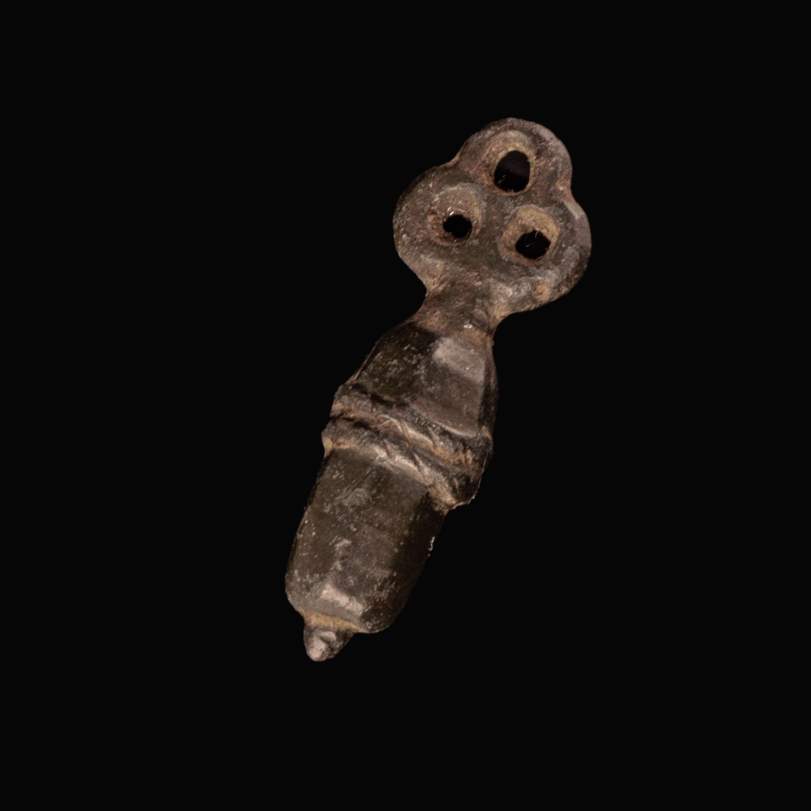 Medieval bronze Gothic acorn amulet pendant