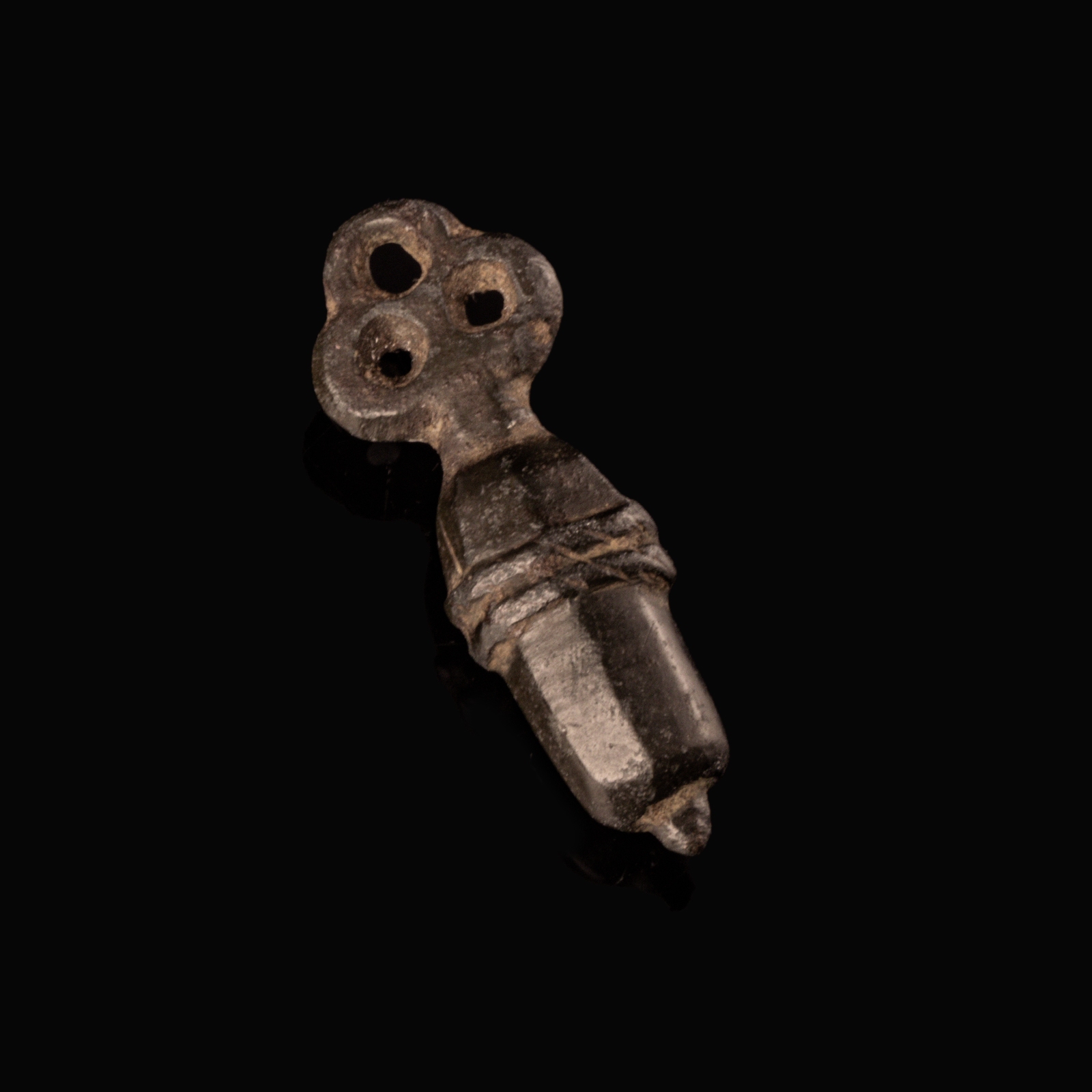 Medieval bronze Gothic acorn amulet pendant