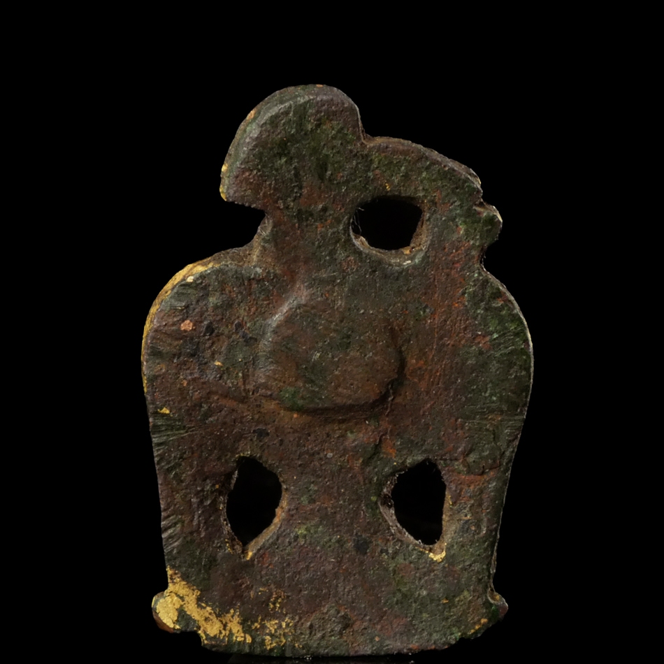Medieval gilded bronze Eagle applique