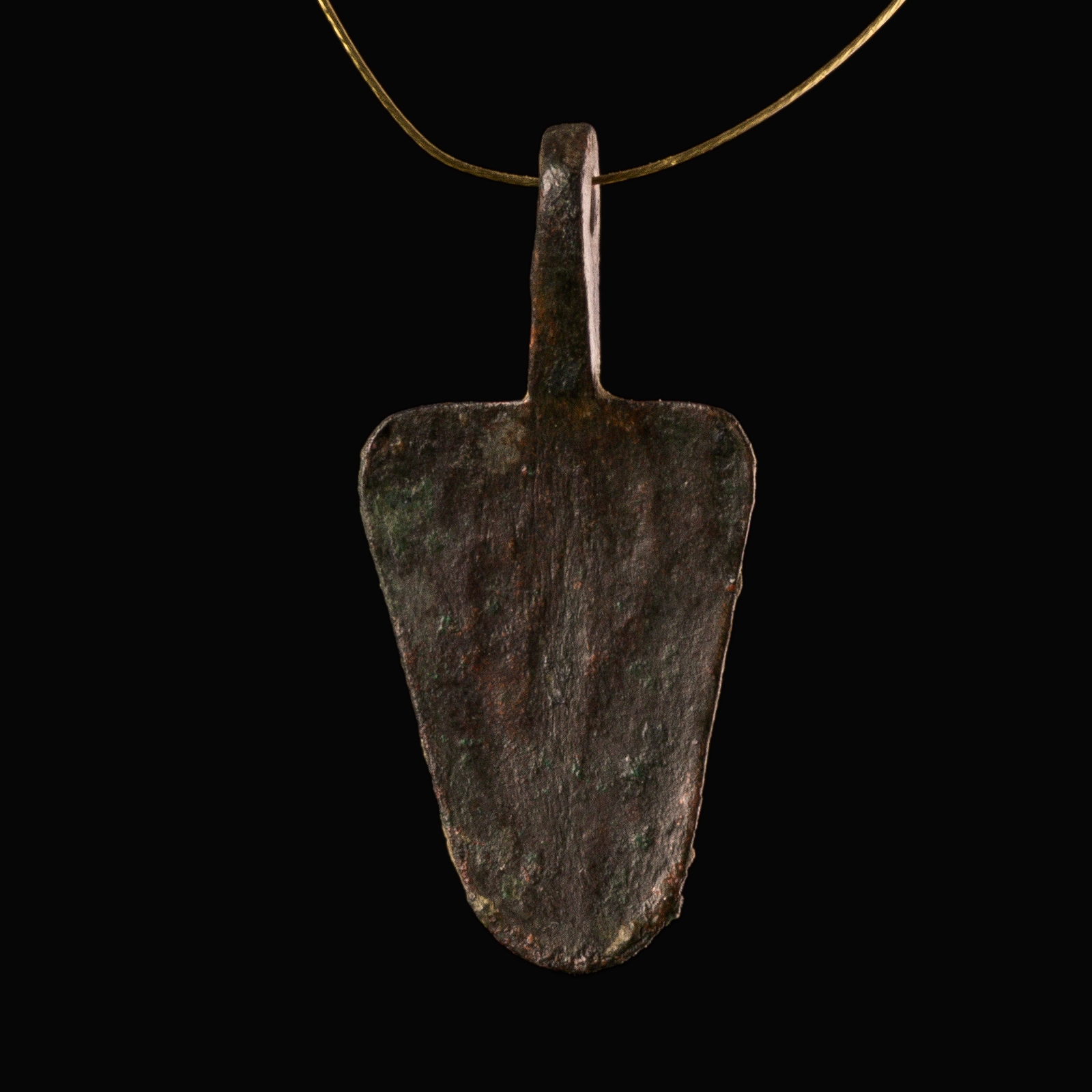 Medieval gilded bronze harness pendant