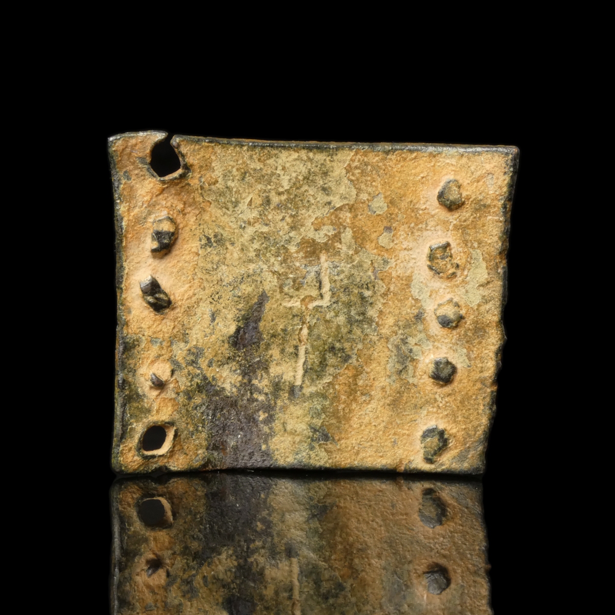 Medieval Limoges Enamelled Buckle Plate with Leopard Passant