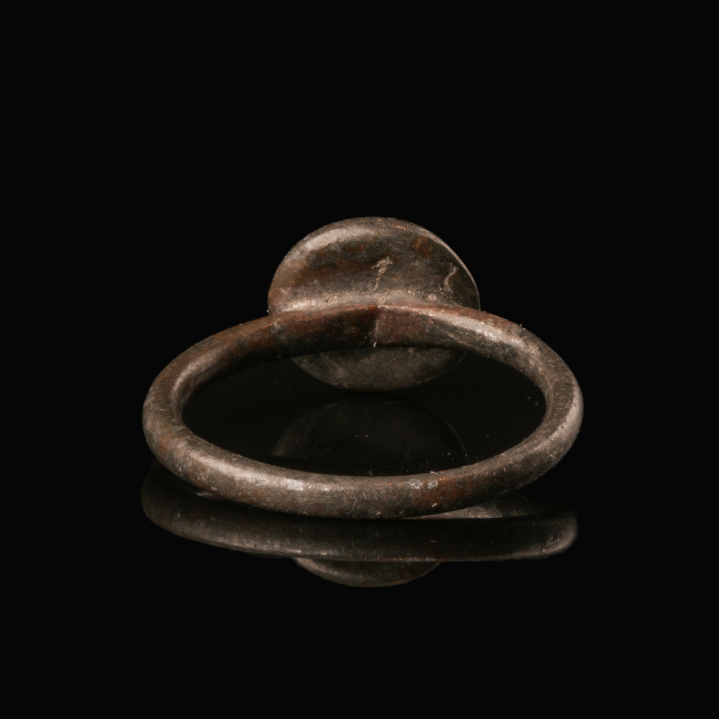 Medieval Silver Seal Ring with Crusader Cross