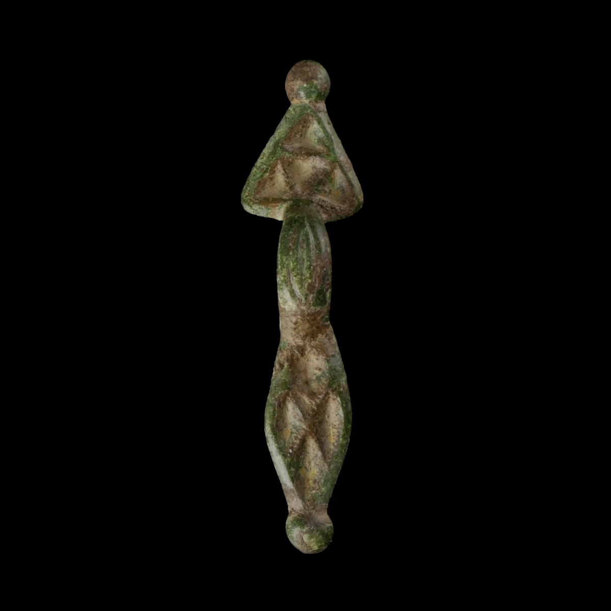 Migration Period, Frankish bronze equal armed brooch