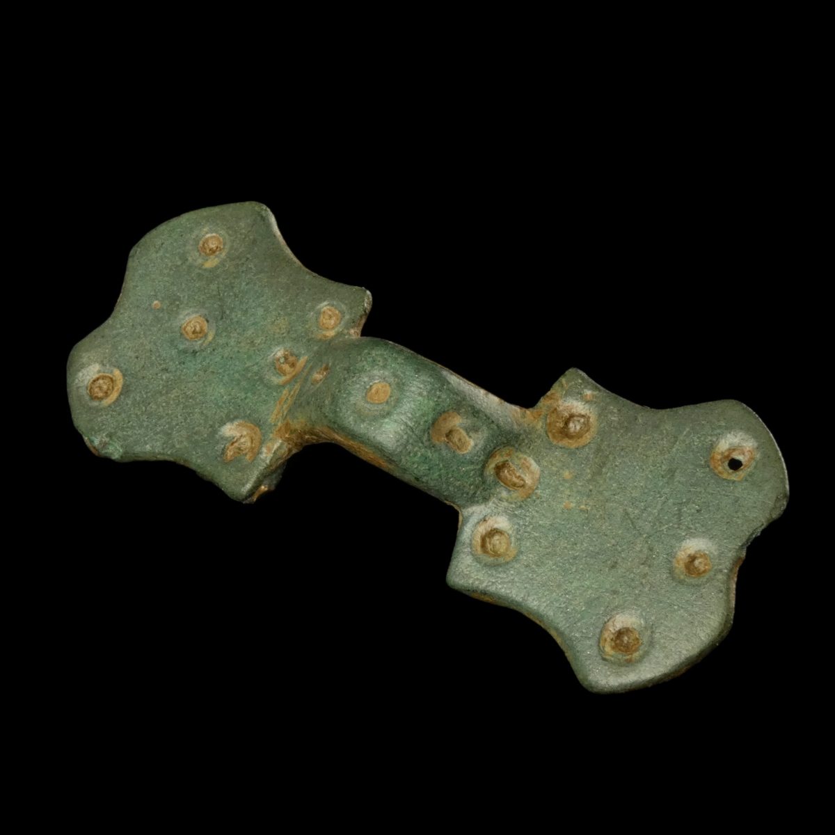 Migration Period, Merovingian bronze equal armed 'Ansate' brooch