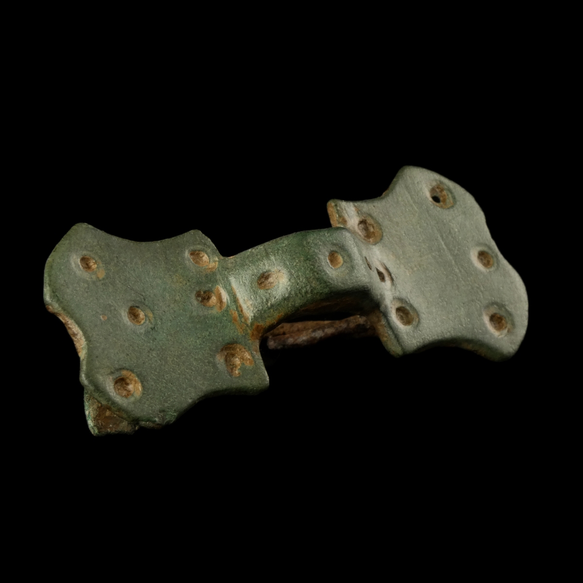 Migration Period, Merovingian bronze equal armed 'Ansate' brooch