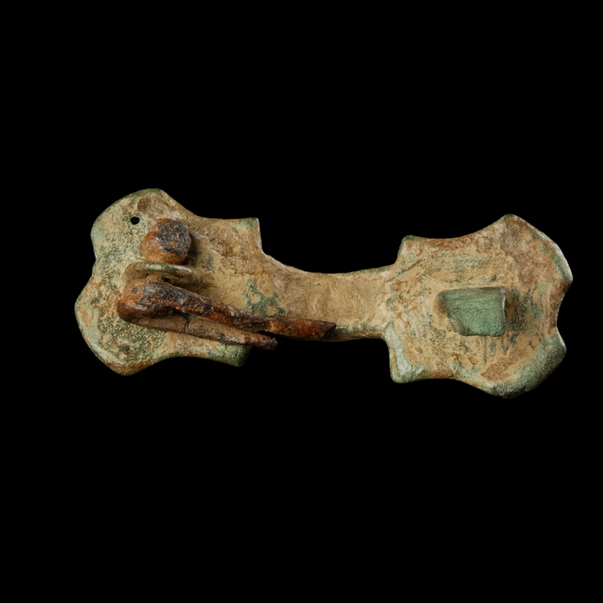 Migration Period, Merovingian bronze equal armed 'Ansate' brooch