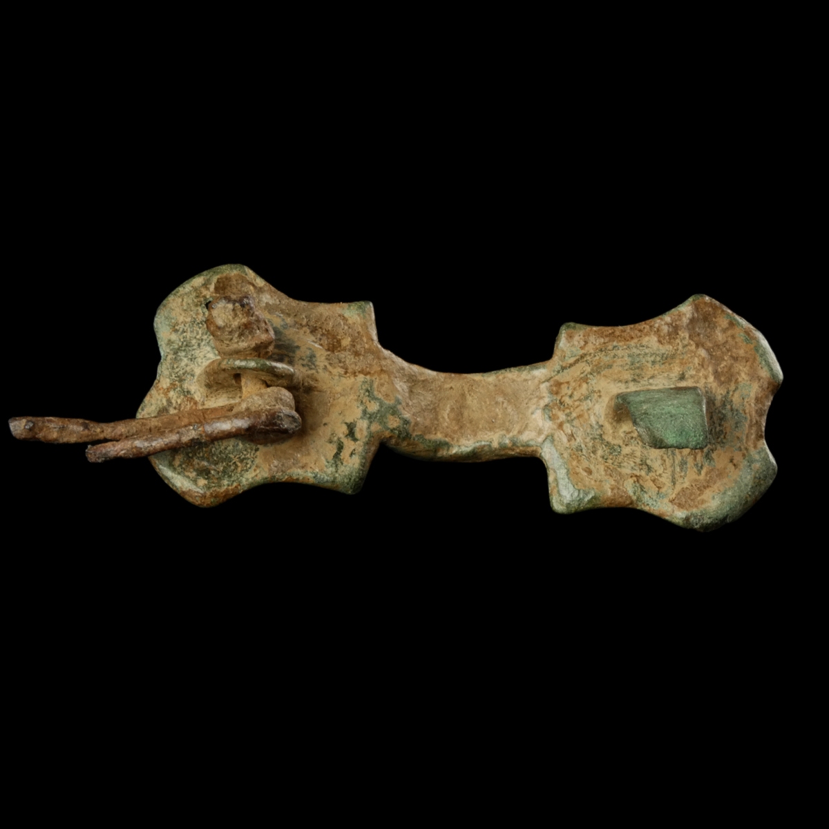 Migration Period, Merovingian bronze equal armed 'Ansate' brooch