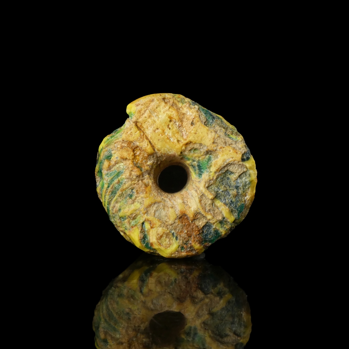 Phoenician glass spindle whorl, rare