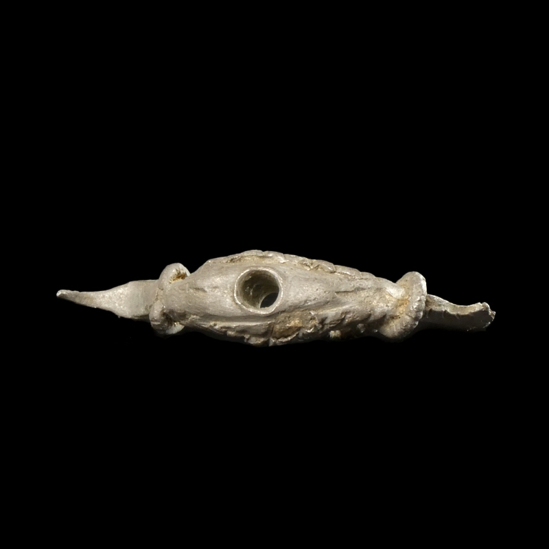 Rare Iron Age Celtic Silver Rooster Figurine