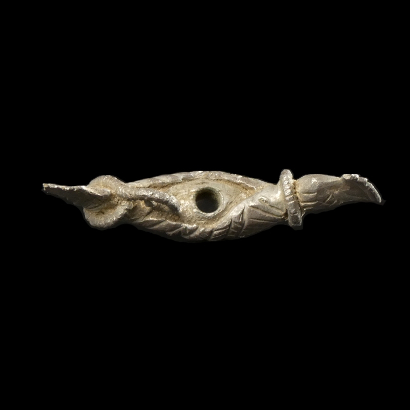 Rare Iron Age Celtic Silver Rooster Figurine