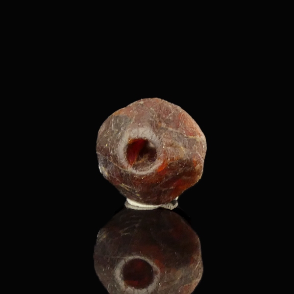 Roman amber bead, facetted