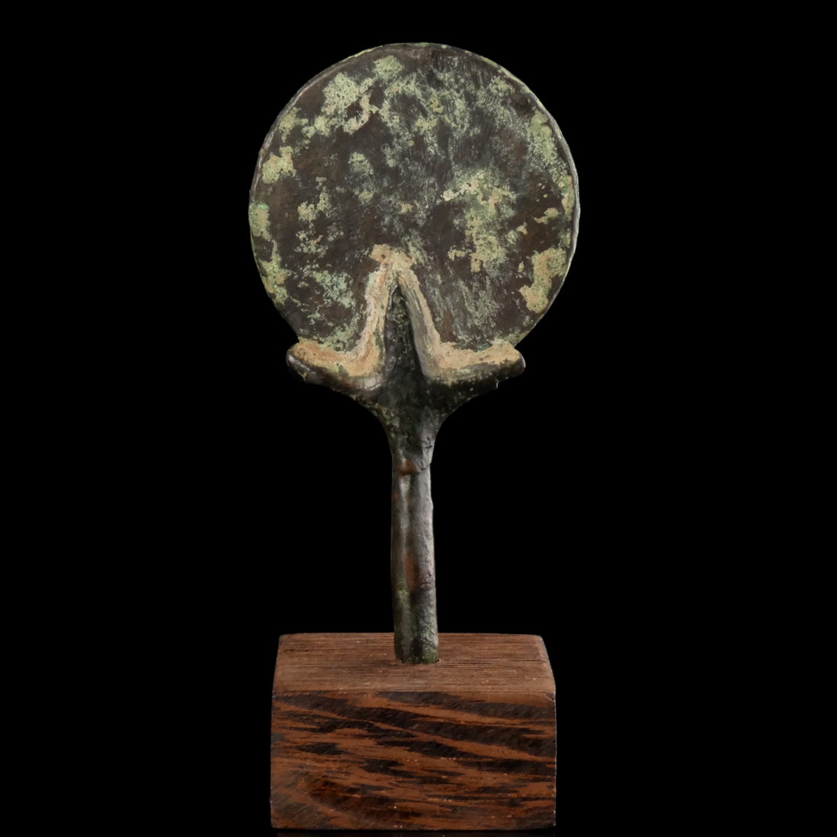 Roman bronze hand held mirror