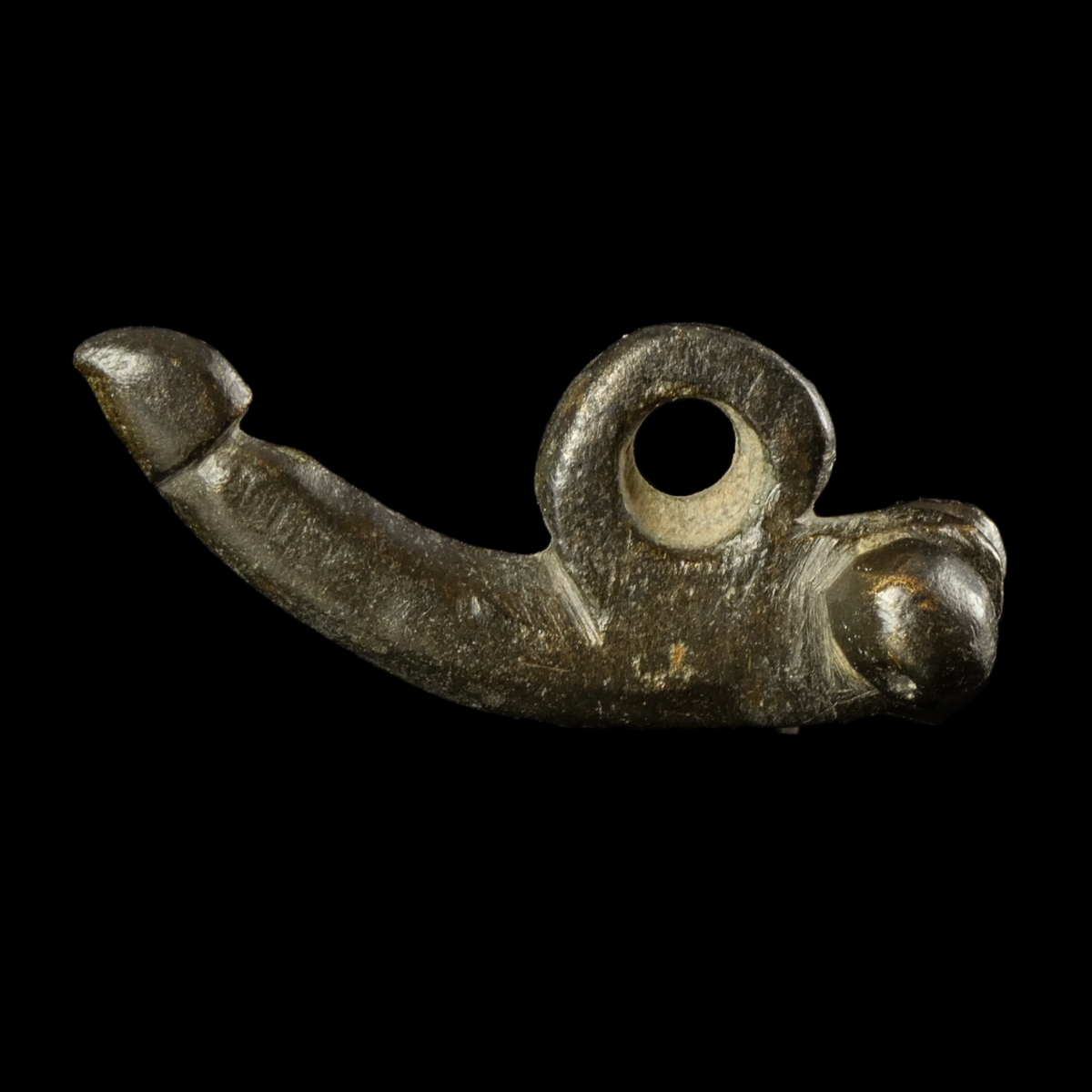 Roman bronze phallus amulet pendant (fascinum)