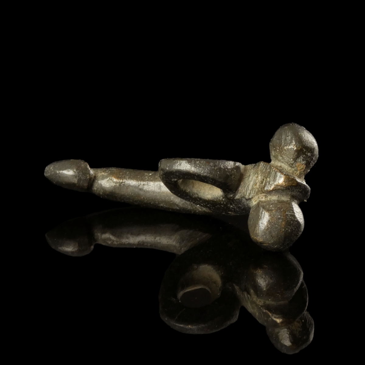 Roman bronze phallus amulet pendant (fascinum)