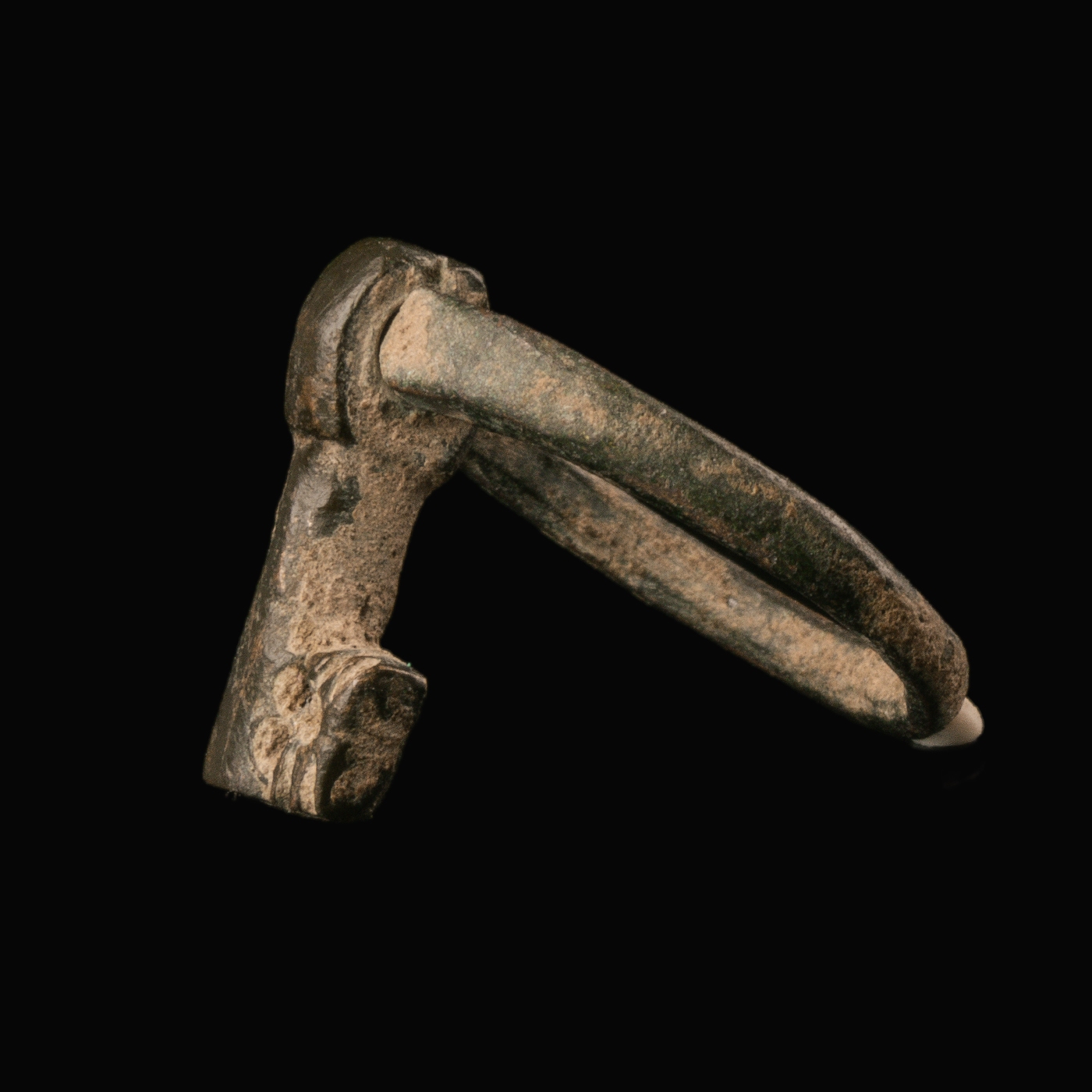 Roman Bronze Ring Key with Fully Rotating Mechanism