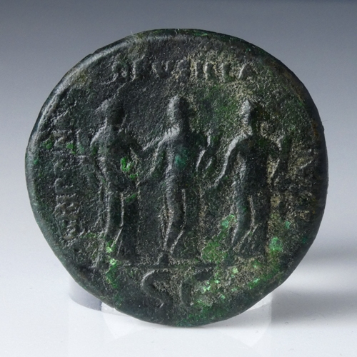 Roman Empire, Caligula (37-41 AD), Æ Sestertius 'The Three Graces'