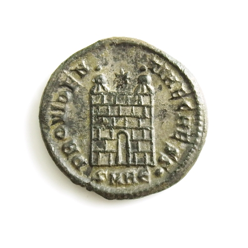 Roman Empire, Constantine II (317-340 AD), Silvered Æ Follis