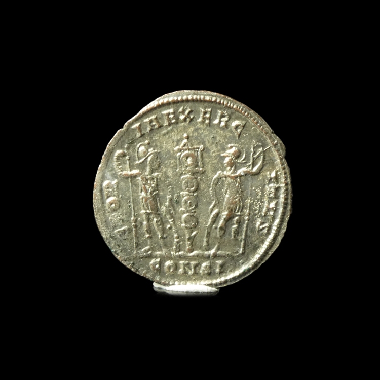 Roman Empire, Delmatius (335-337 AD), silvered Æ Follis