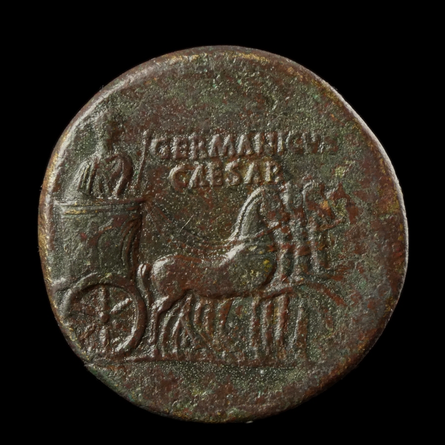 Roman Empire, Germanicus Æ Dupondius, issued under Caligula
