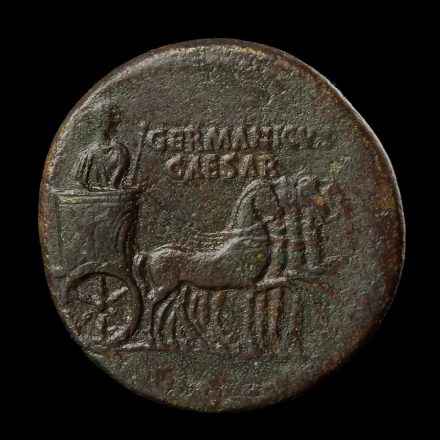 Roman Empire, Germanicus Æ Dupondius, issued under Caligula