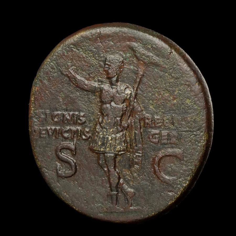 Roman Empire, Germanicus Æ Dupondius, issued under Caligula