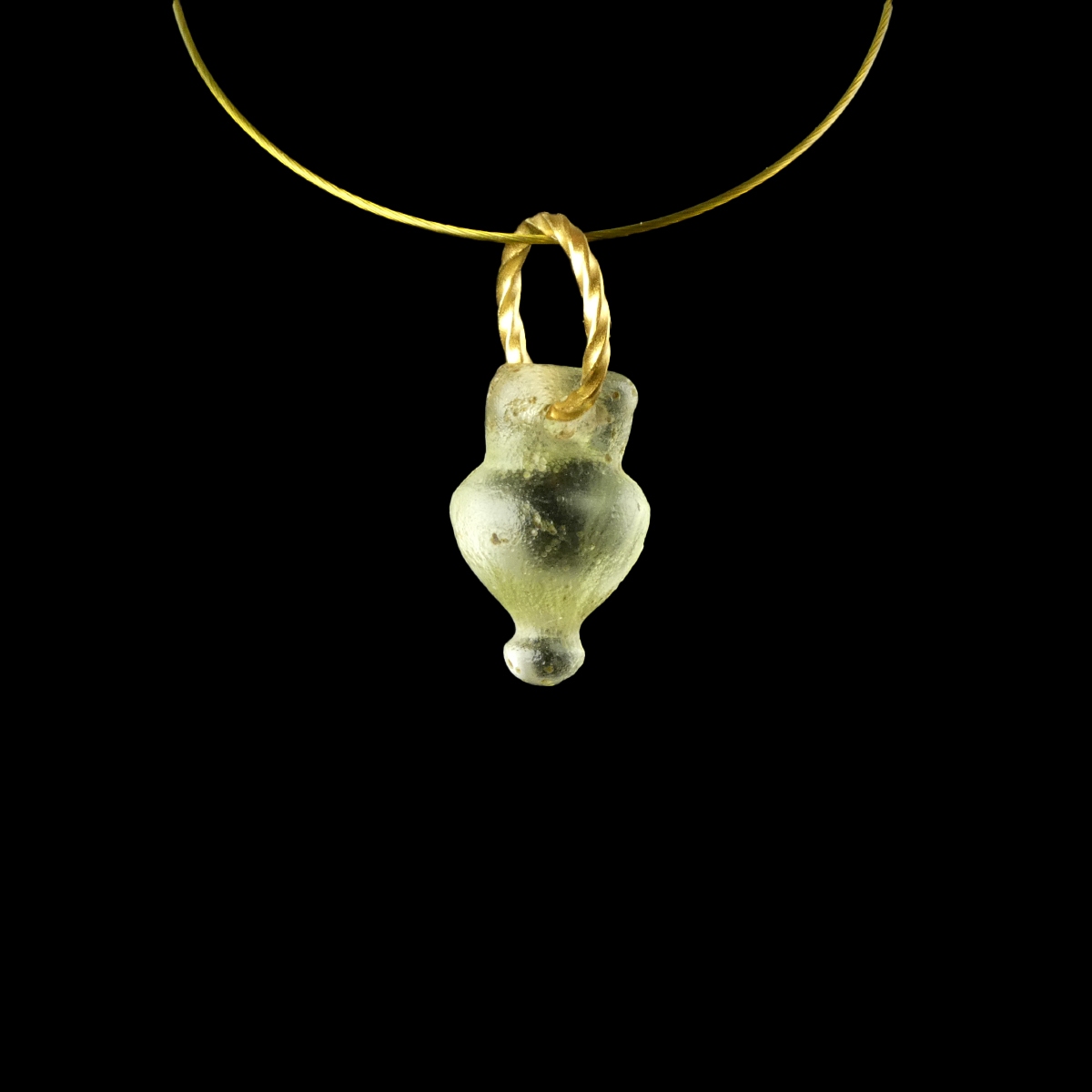 Roman glass Amphora jewellery pendant