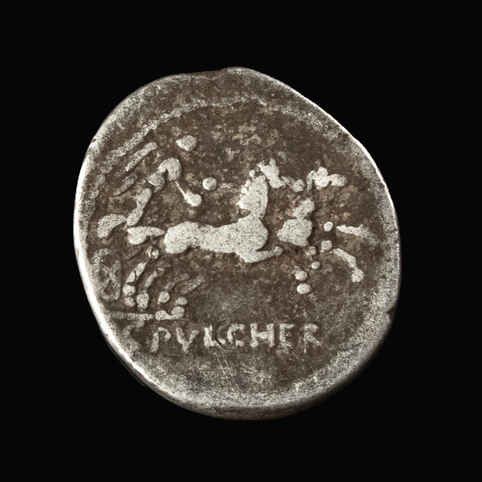 Roman Republic, C. Claudius Pulcher, AR Denarius