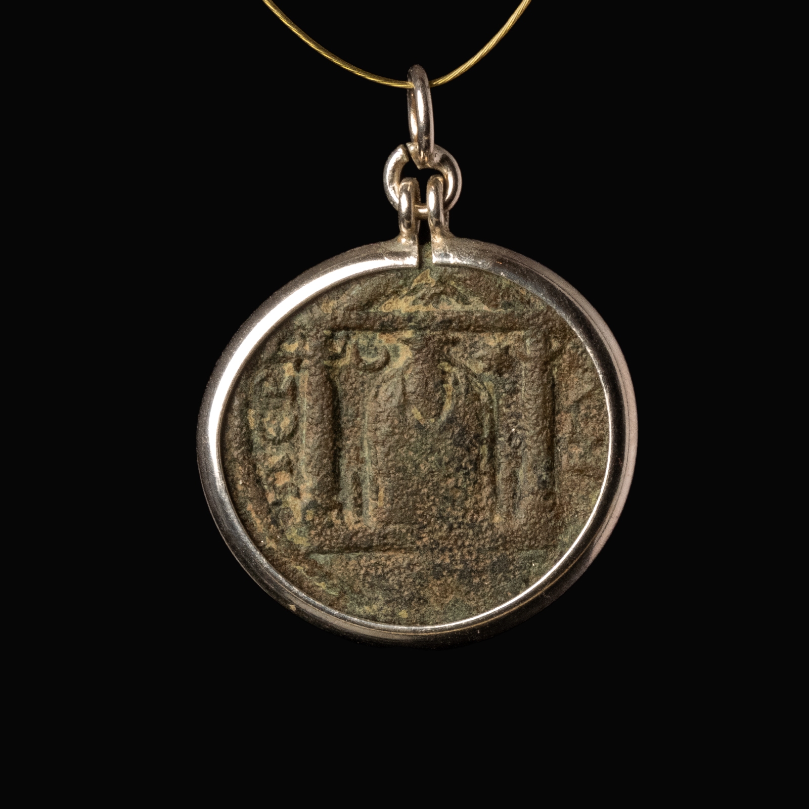Silver pendant with Roman coin Elagabalus