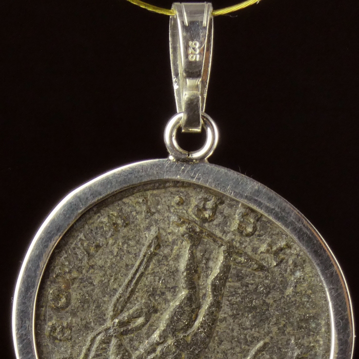 Silver pendant with Roman coin of Diocletian