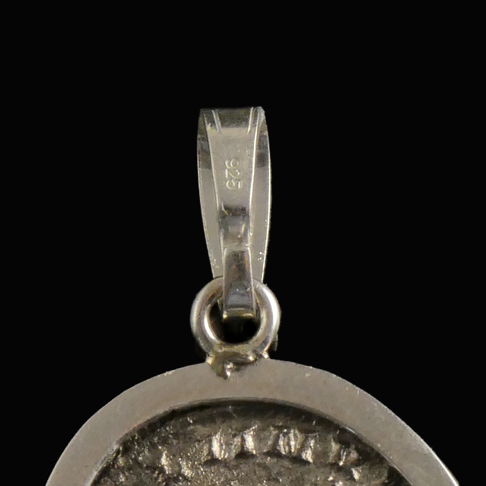 Silver Pendant with Roman Coin of Probus – Sol in Quadriga, Rare Bust Variant