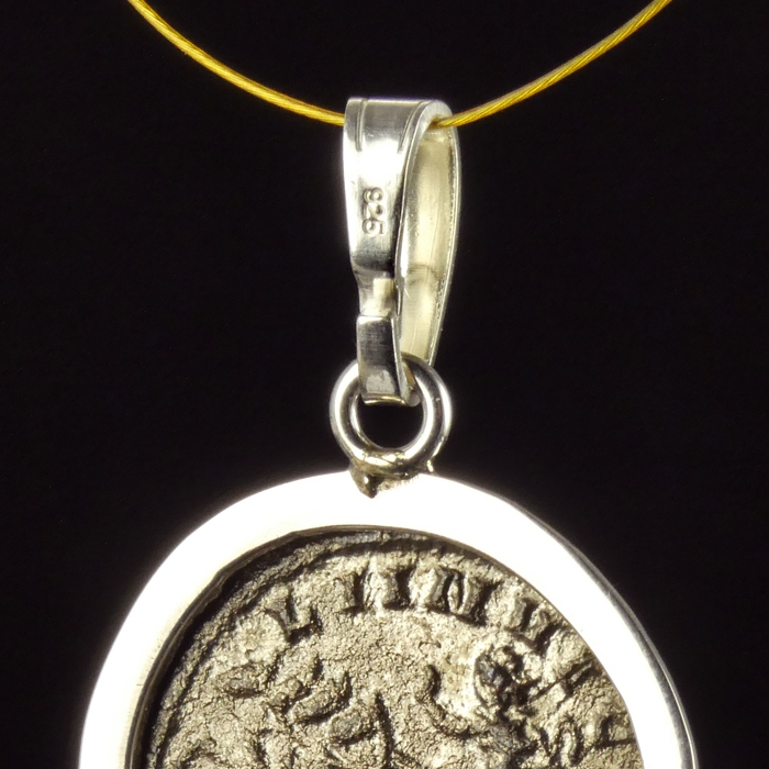 Silver Pendant with Roman Coin of Probus – Sol in Quadriga, Rare Bust Variant